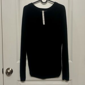 Lululemon | Classic Black Long Sleeve Knit Crewneck | Size 10